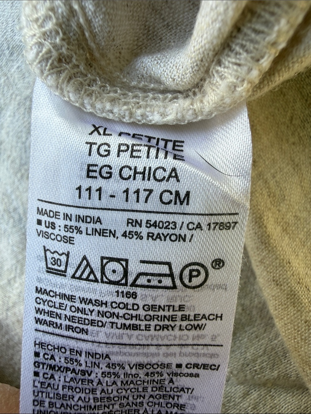 Old Navy Beige Linen-Blend Button Down Shirt - Picture 10 of 10